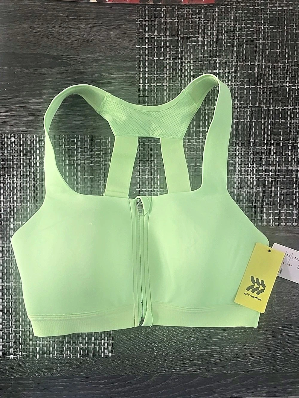 All In Motion Women's High Support Front Zip Bra Green 36B